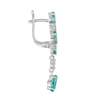 Женские Серьги_Серебро .925_АПАТИТ_Нанокристалл_2-Лазурит-Онлайн