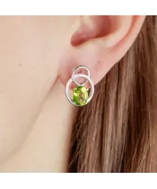 Женские Серьги_Серебро .925_ХРИЗОЛИТ__3-Лазурит-Онлайн