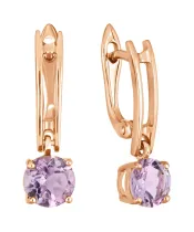 Женские Серьги_Серебро .925_АМЕТИСТ__2-Лазурит-Онлайн