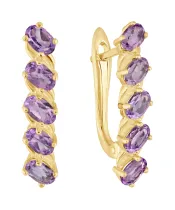 Женские Серьги_Серебро .925_АМЕТИСТ__2-Лазурит-Онлайн