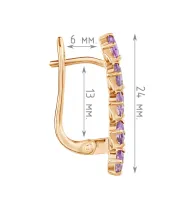 Женские Серьги_Серебро .925_АМЕТИСТ__4-Лазурит-Онлайн