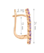 Женские Серьги_Серебро .925_АМЕТИСТ__4-Лазурит-Онлайн