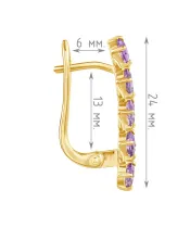 Женские Серьги_Серебро .925_АМЕТИСТ__4-Лазурит-Онлайн