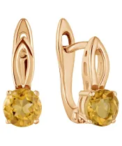 Женские Серьги_Серебро .925_ЦИТРИН__2-Лазурит-Онлайн