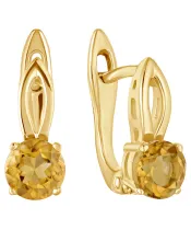 Женские Серьги_Серебро .925_ЦИТРИН__2-Лазурит-Онлайн