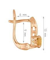 Женские Серьги_Серебро .925_ЦИТРИН__4-Лазурит-Онлайн