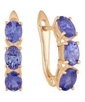 Женские Серьги_Серебро .925_ТАНЗАНИТ__2-Лазурит-Онлайн