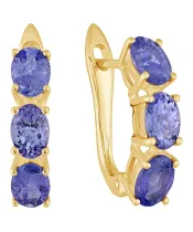 Женские Серьги_Серебро .925_ТАНЗАНИТ__2-Лазурит-Онлайн