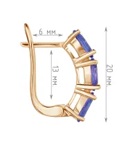 Женские Серьги_Серебро .925_ТАНЗАНИТ__4-Лазурит-Онлайн