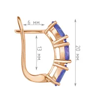 Женские Серьги_Серебро .925_ТАНЗАНИТ__4-Лазурит-Онлайн
