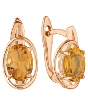 Женские Серьги_Серебро .925_ЦИТРИН__2-Лазурит-Онлайн