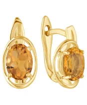 Женские Серьги_Серебро .925_ЦИТРИН__2-Лазурит-Онлайн