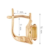 Женские Серьги_Серебро .925_ЦИТРИН__4-Лазурит-Онлайн