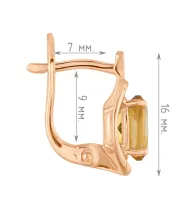 Женские Серьги_Серебро .925_ЦИТРИН__4-Лазурит-Онлайн