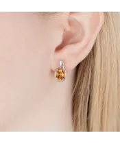 Женские Серьги_Серебро .925_ЦИТРИН__5-Лазурит-Онлайн