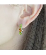 Женские Серьги_Серебро .925_ХРИЗОЛИТ__3-Лазурит-Онлайн