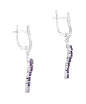 Женские Серьги_Серебро .925_АМЕТИСТ__2-Лазурит-Онлайн