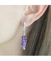 Женские Серьги_Серебро .925_АМЕТИСТ__3-Лазурит-Онлайн