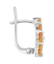 Женские Серьги_Серебро .925_ЦИТРИН__2-Лазурит-Онлайн