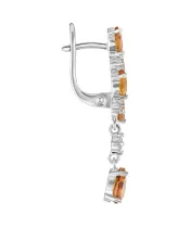 Женские Серьги_Серебро .925_ЦИТРИН_Нанокристалл_2-Лазурит-Онлайн