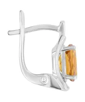 Женские Серьги_Серебро .925_ЦИТРИН__2-Лазурит-Онлайн