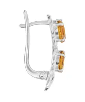 Женские Серьги_Серебро .925_ЦИТРИН__2-Лазурит-Онлайн