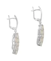 Женские Серьги_Серебро .925_КВАРЦ__2-Лазурит-Онлайн