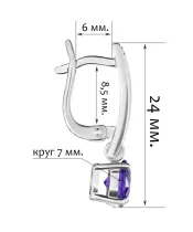 Женские Серьги_Серебро .925__Нанокристалл_2-Лазурит-Онлайн