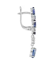 Женские Серьги_Серебро .925_КИАНИТ_Нанокристалл_2-Лазурит-Онлайн