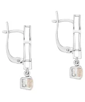 Женские Серьги_Серебро .925_КВАРЦ__2-Лазурит-Онлайн