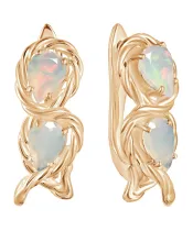 Женские Серьги_Серебро .925_ОПАЛ__2-Лазурит-Онлайн