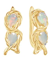 Женские Серьги_Серебро .925_ОПАЛ__2-Лазурит-Онлайн