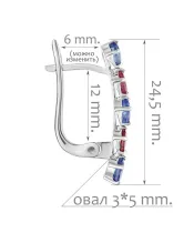 Женские Серьги_Серебро .925_САПФИР__2-Лазурит-Онлайн