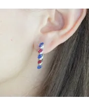 Женские Серьги_Серебро .925_САПФИР__3-Лазурит-Онлайн