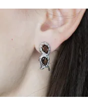 Женские Серьги_Серебро .925_РАУХТОПАЗ__3-Лазурит-Онлайн