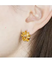 Женские Серьги_Серебро .925_ЦИТРИН__4-Лазурит-Онлайн