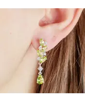 Женские Серьги_Серебро .925_ХРИЗОЛИТ_Нанокристалл_3-Лазурит-Онлайн