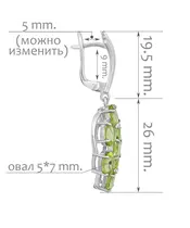 Женские Серьги_Серебро .925_ХРИЗОЛИТ__2-Лазурит-Онлайн