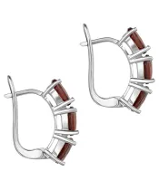 Женские Серьги_Серебро .925_ГРАНАТ__2-Лазурит-Онлайн