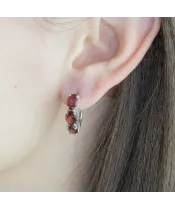 Женские Серьги_Серебро .925_ГРАНАТ__3-Лазурит-Онлайн