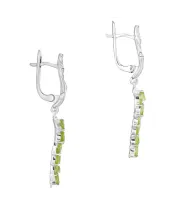 Женские Серьги_Серебро .925_ХРИЗОЛИТ__2-Лазурит-Онлайн