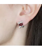 Женские Серьги_Серебро .925_ГРАНАТ__3-Лазурит-Онлайн