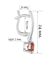 Женские Серьги_Серебро .925__Нанокристалл_2-Лазурит-Онлайн