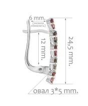 Женские Серьги_Серебро .925_РАУХТОПАЗ__2-Лазурит-Онлайн