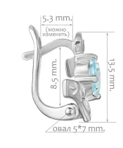 Женские Серьги_Серебро .925_ТОПАЗ__2-Лазурит-Онлайн