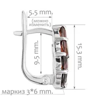 Женские Серьги_Серебро .925_ГРАНАТ__2-Лазурит-Онлайн