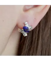 Женские Серьги_Серебро .925_ИОЛИТ__3-Лазурит-Онлайн