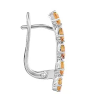 Женские Серьги_Серебро .925_ЦИТРИН__2-Лазурит-Онлайн