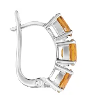 Женские Серьги_Серебро .925_ЦИТРИН__2-Лазурит-Онлайн