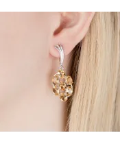 Женские Серьги_Серебро .925_ЦИТРИН__5-Лазурит-Онлайн